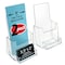 Azar Displays Trifold Brochure Holder w/ Business Card Pocket. Inside Dimension: 4.125''W, 2PK 252922-2PK - alternate 1